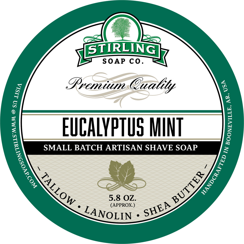 Shaving Soap & Brush, Eucalyptus Spearmint